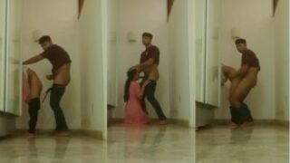Cowok Sama Ceweknya Asik Ngewe Berdiri Di Lorong, Bikin Basah Semua.